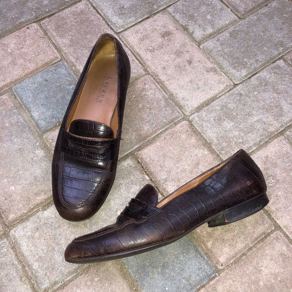 ralph lauren crocodile loafers